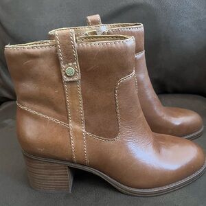 Vince Camuto Brown Leather Ankle Boots